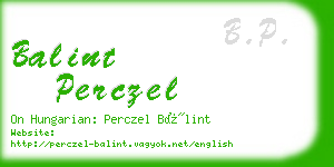 balint perczel business card